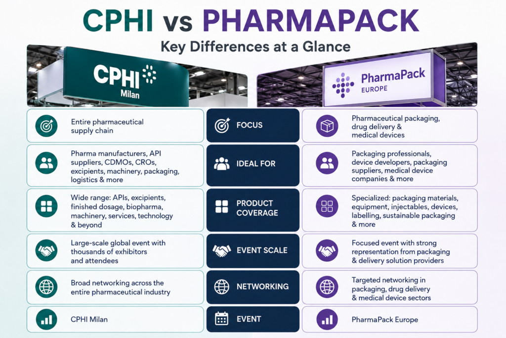 Difference Between CPHI and PharmaPack